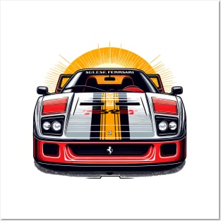 Ferrari F40 Posters and Art